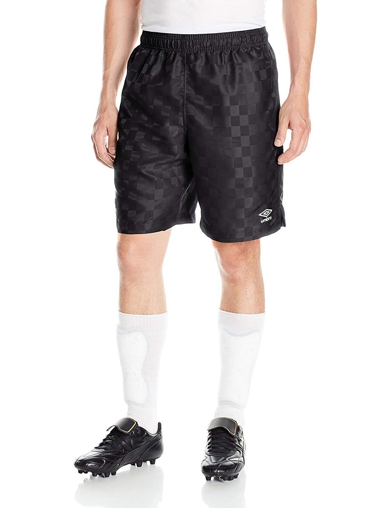 Umbro mens Checkered Short, Black Beauty/White, Small - Image 3